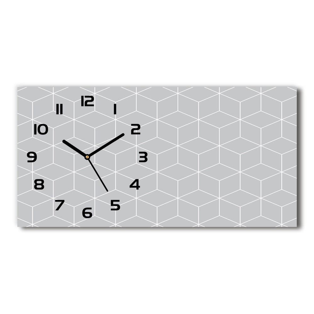 Horizontal wall clock Geometric background