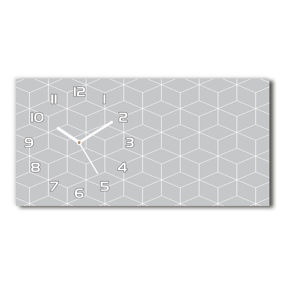 Horizontal wall clock Geometric background