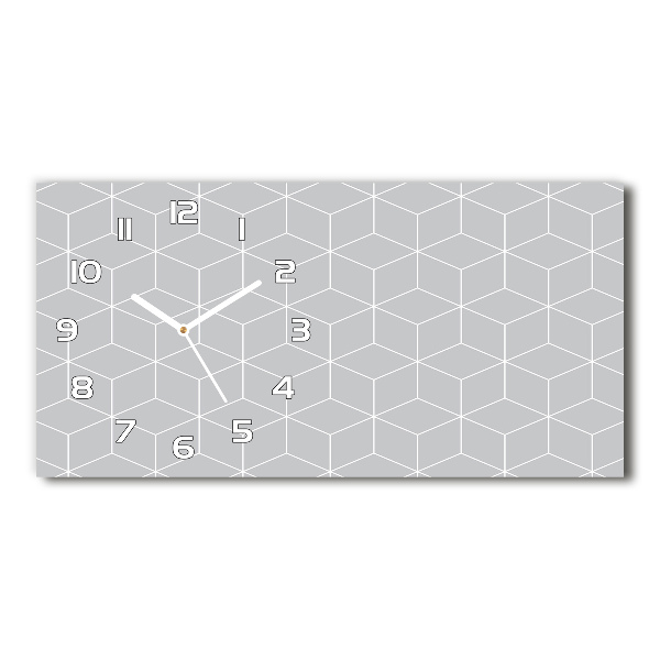 Horizontal wall clock Geometric background