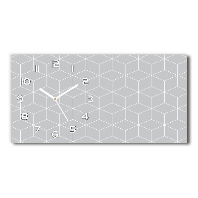 Horizontal wall clock Geometric background