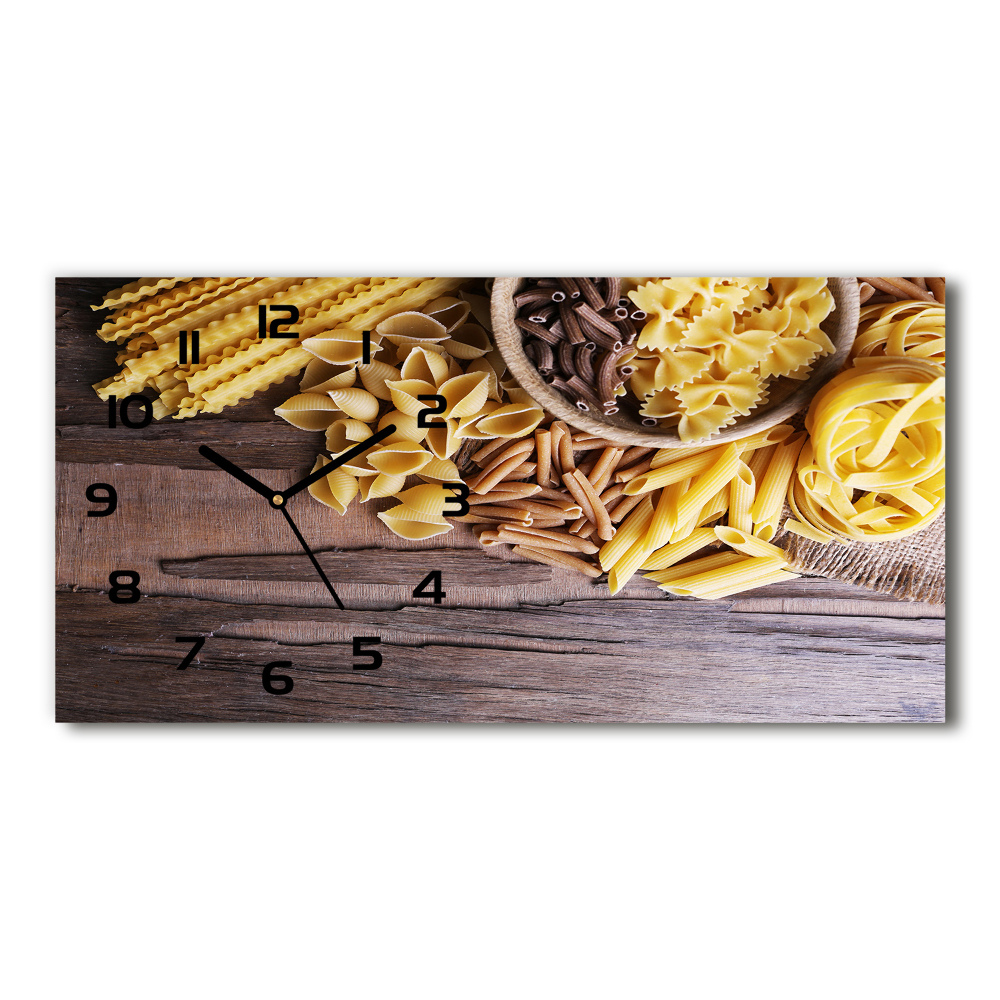 Horizontal wall clock Mixture of pasta