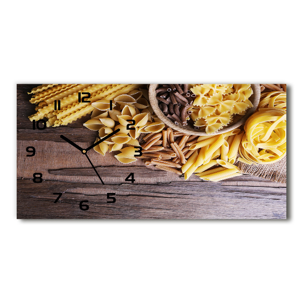 Horizontal wall clock Mixture of pasta