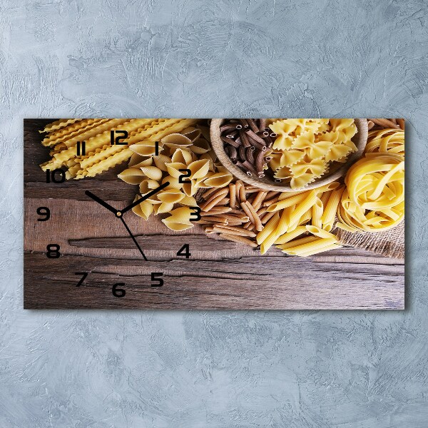 Horizontal wall clock Mixture of pasta