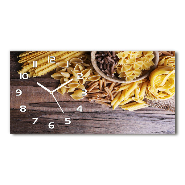 Horizontal wall clock Mixture of pasta