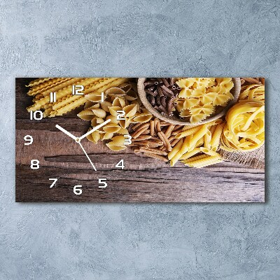 Horizontal wall clock Mixture of pasta