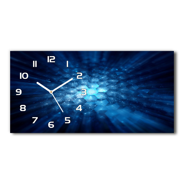 Horizontal rectangular wall clock Crystals