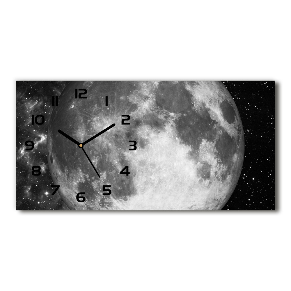 Horizontal wall clock Moon