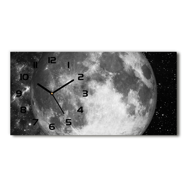 Horizontal wall clock Moon