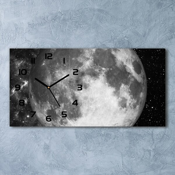 Horizontal wall clock Moon