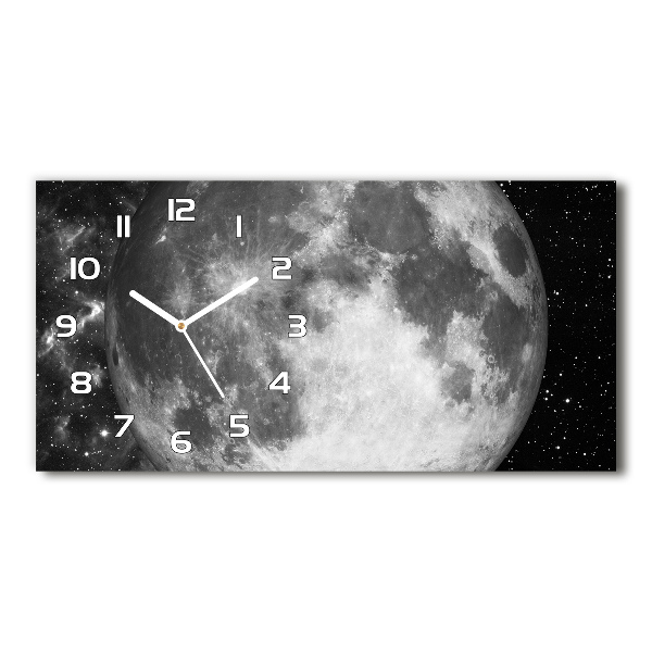 Horizontal wall clock Moon