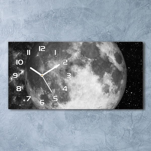 Horizontal wall clock Moon