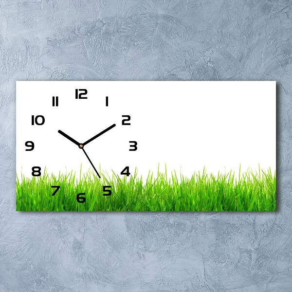 Horizontal wall clock Grass