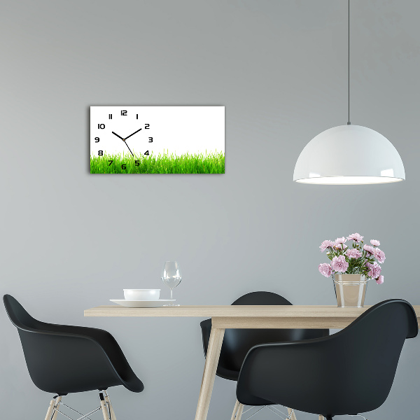 Horizontal wall clock Grass