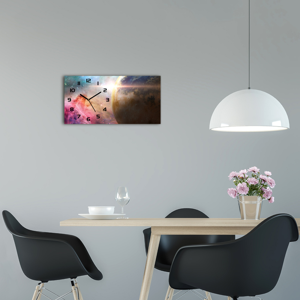 Horizontal wall clock Galaxy