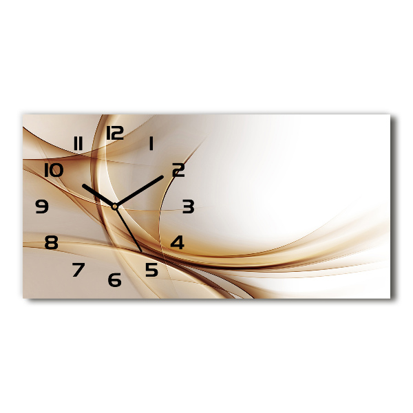 Horizontal wall clock Wave abstraction