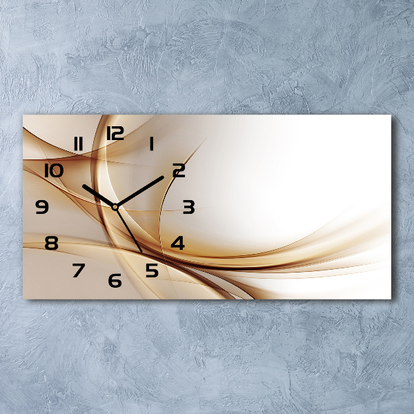 Horizontal wall clock Wave abstraction