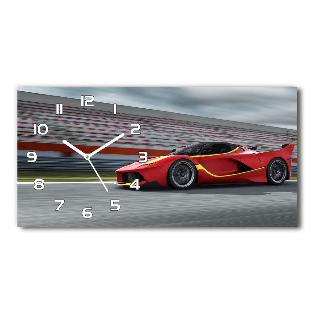 Horizontal wall clock Sports car