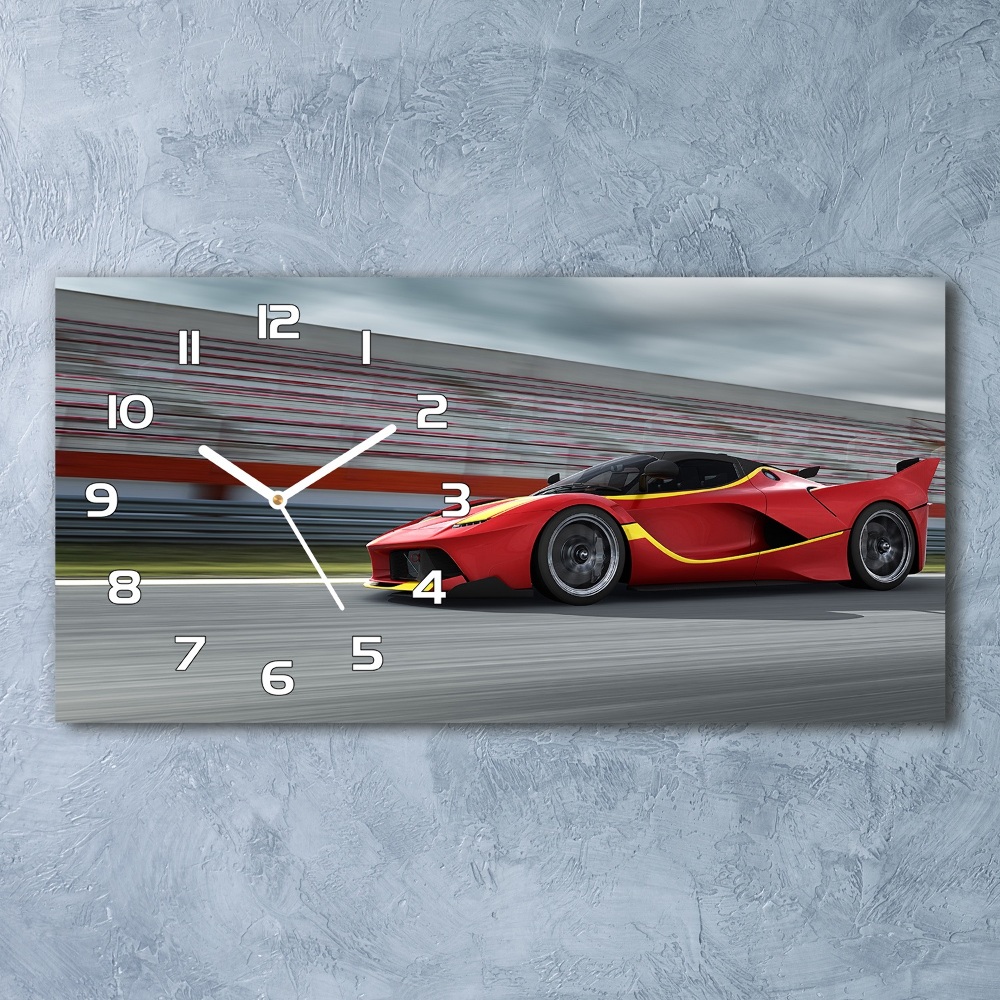 Horizontal wall clock Sports car