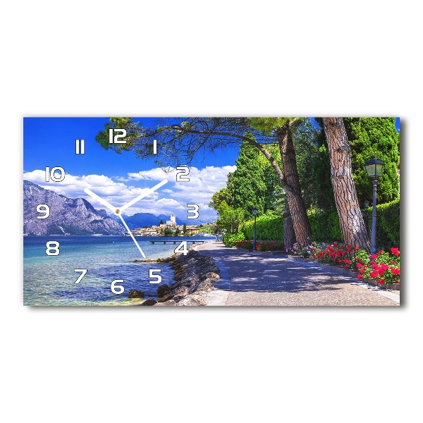 Horizontal rectangular wall clock Northern Italy