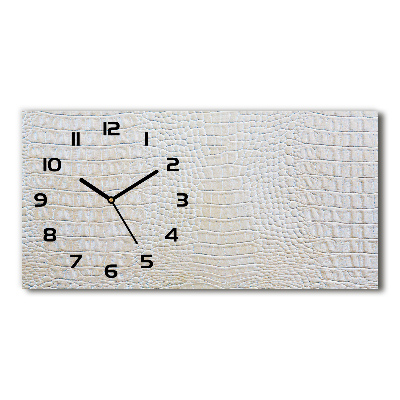 Horizontal wall clock Crocodile skin