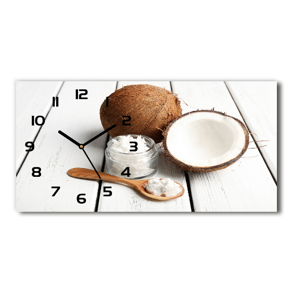 Horizontal wall clock Coconut oil