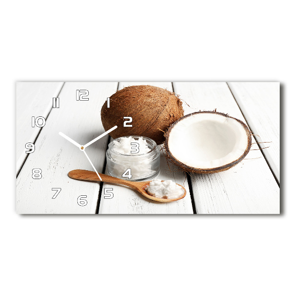 Horizontal wall clock Coconut oil