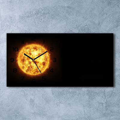 Horizontal wall clock Sun