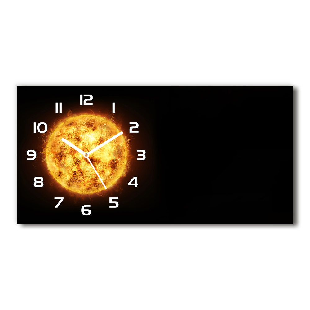 Horizontal wall clock Sun