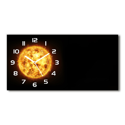 Horizontal wall clock Sun