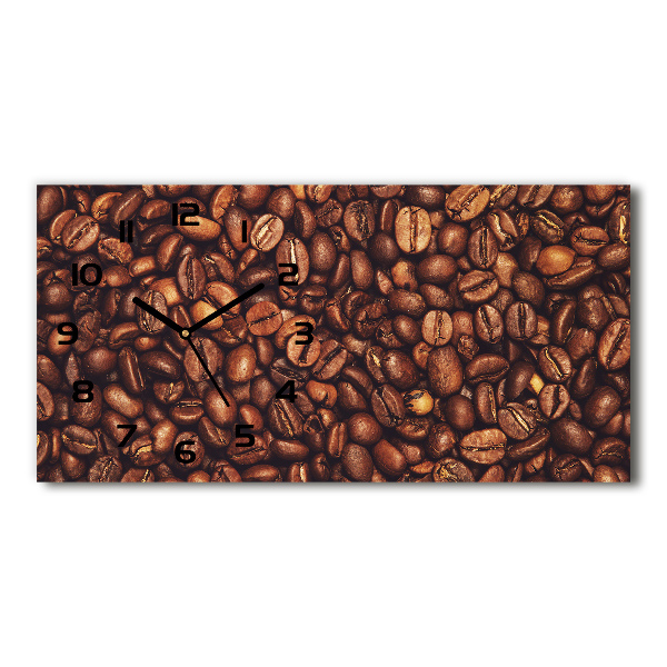 Horizontal wall clock Coffee beans