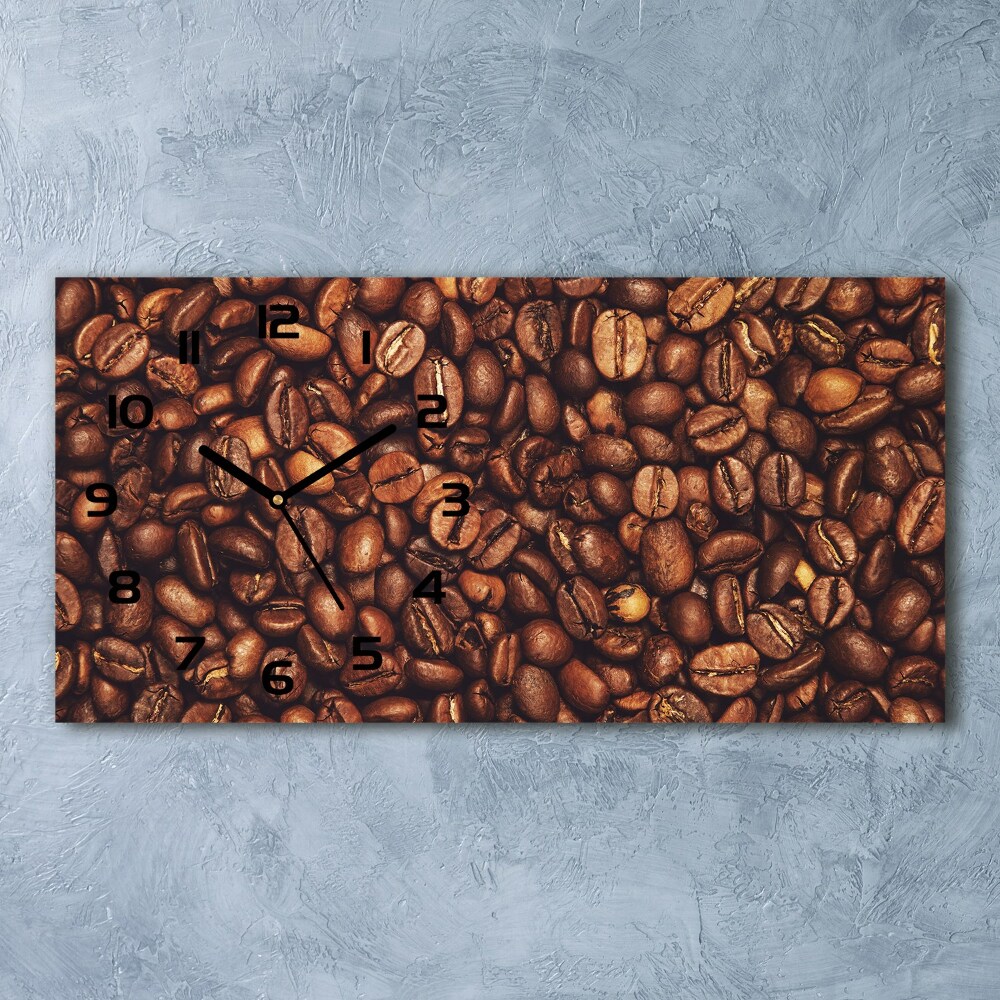 Horizontal wall clock Coffee beans