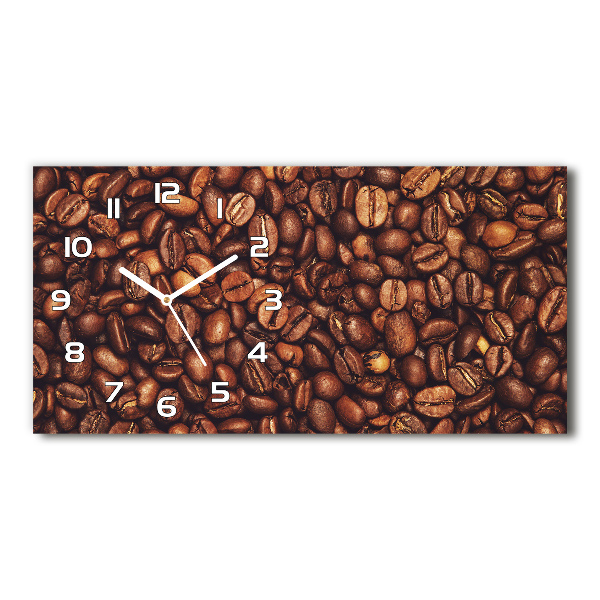 Horizontal wall clock Coffee beans