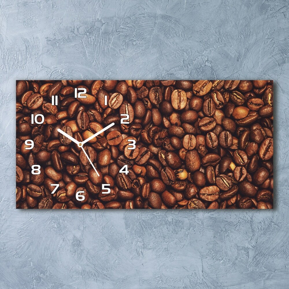 Horizontal wall clock Coffee beans