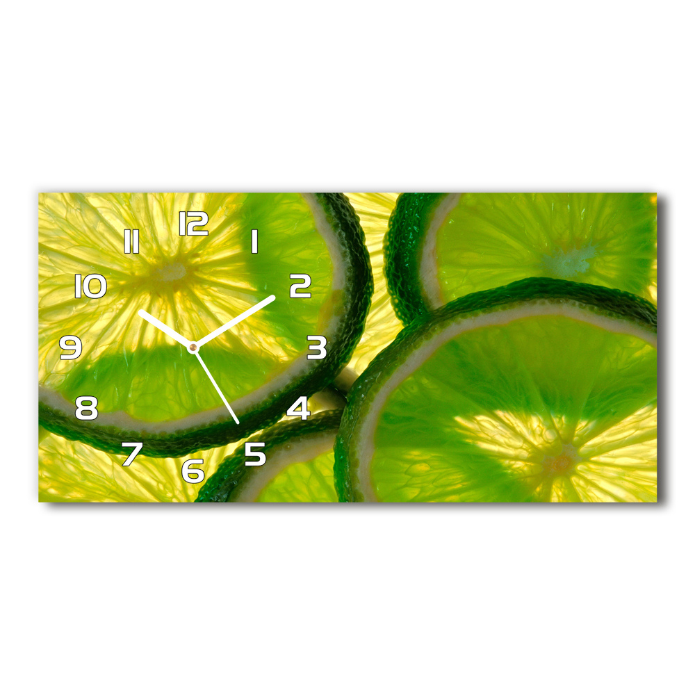 Horizontal wall clock Lime