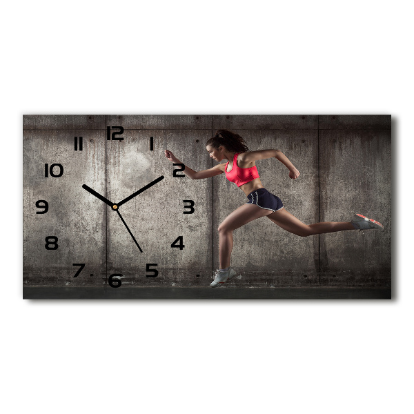 Horizontal wall clock Running