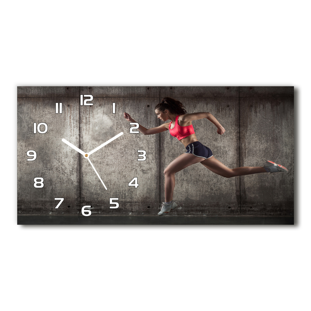 Horizontal wall clock Running