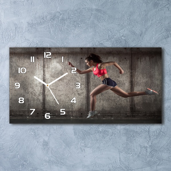 Horizontal wall clock Running