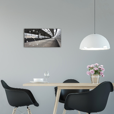 Horizontal rectangular wall clock Road in the tunnel