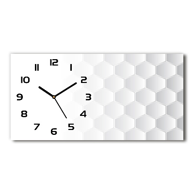 Horizontal rectangular wall clock Background hexagon