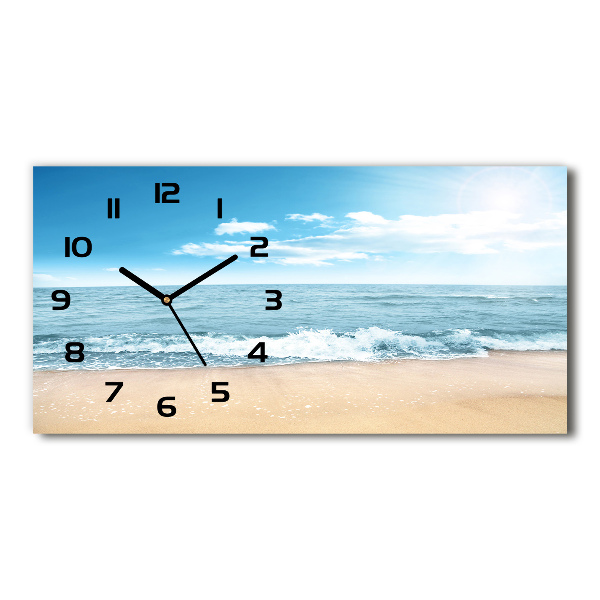 Horizontal wall clock Beach