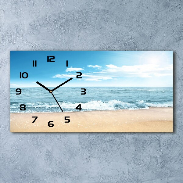 Horizontal wall clock Beach