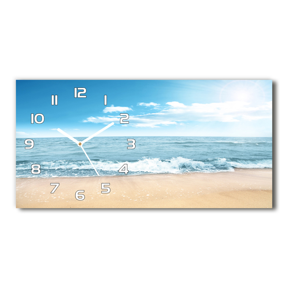 Horizontal wall clock Beach