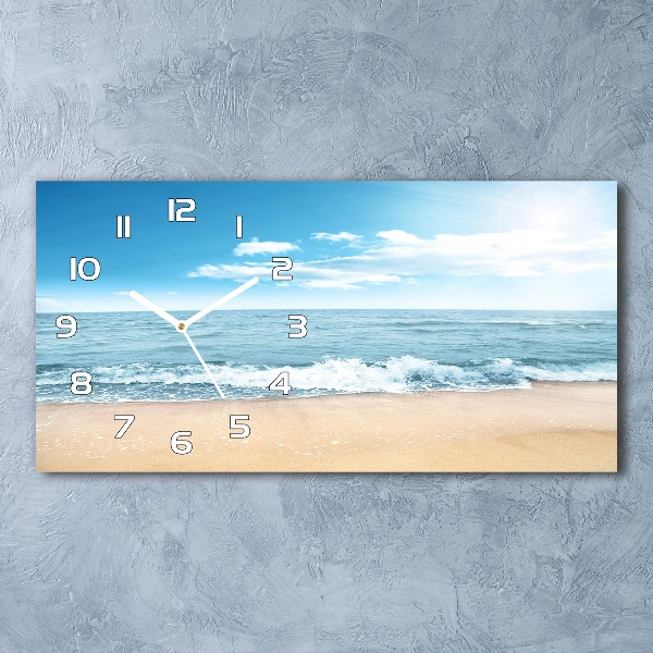 Horizontal wall clock Beach