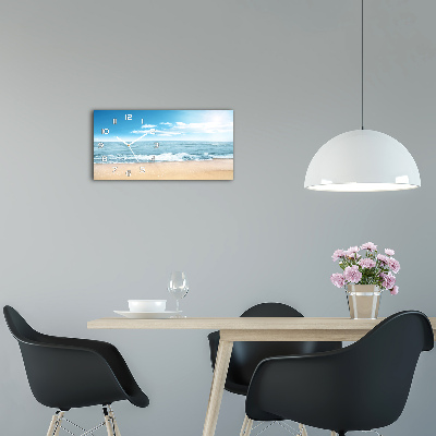 Horizontal wall clock Beach