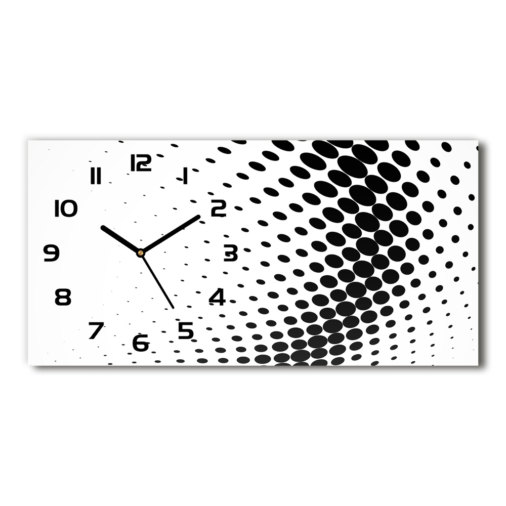 Horizontal wall clock Geometric background