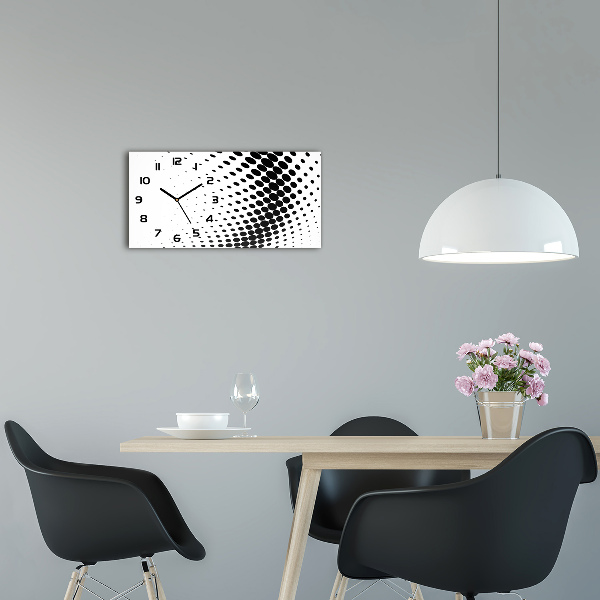 Horizontal wall clock Geometric background