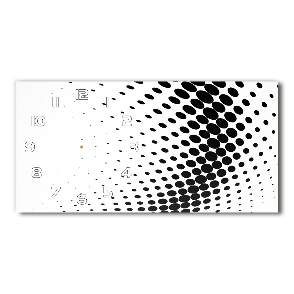 Horizontal wall clock Geometric background