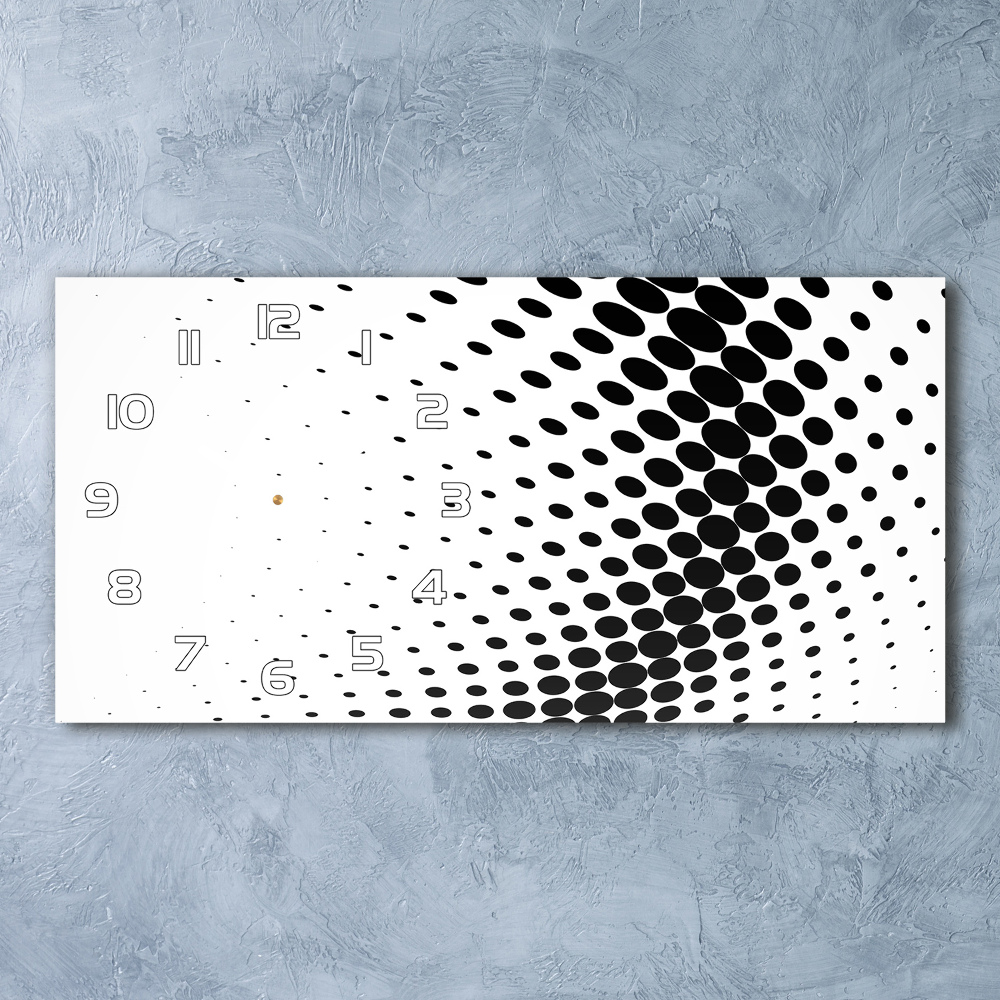 Horizontal wall clock Geometric background