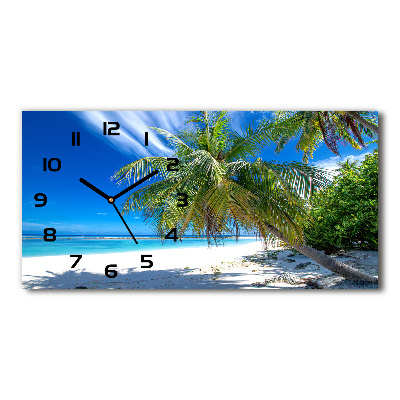 Horizontal wall clock Tropical beach