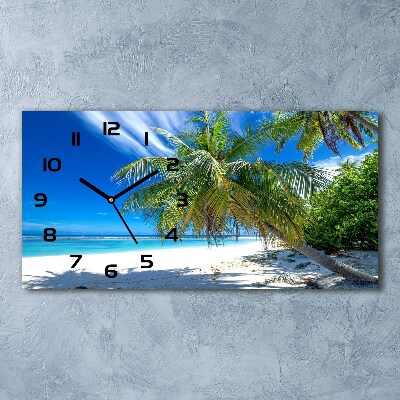 Horizontal wall clock Tropical beach